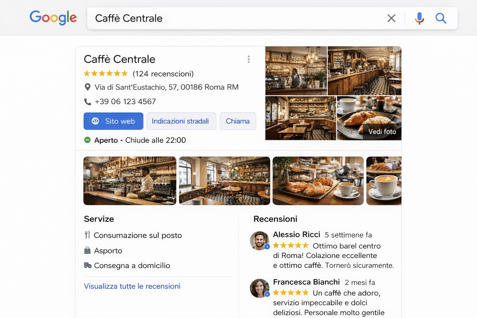 Scheda Google Business Profile completa per Local SEO