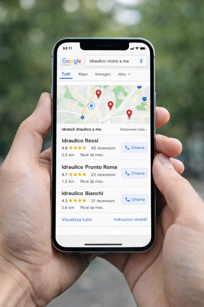 Ricerca locale su smartphone vicino a me